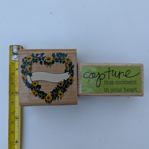 Floral Heart and Sentiment Rubber Stamps - Picture 7 of 7